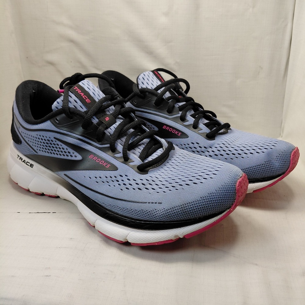 Brooks Trace 2 Womens Running Shoes Blue Pink Black 1203751B533 Size 10 Medium B